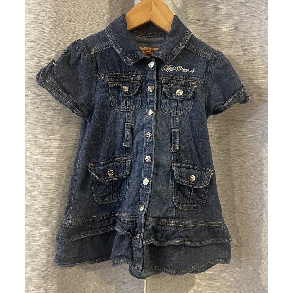 Vintage Apple Bottoms Denim Dress Toddler‎ Size 2T